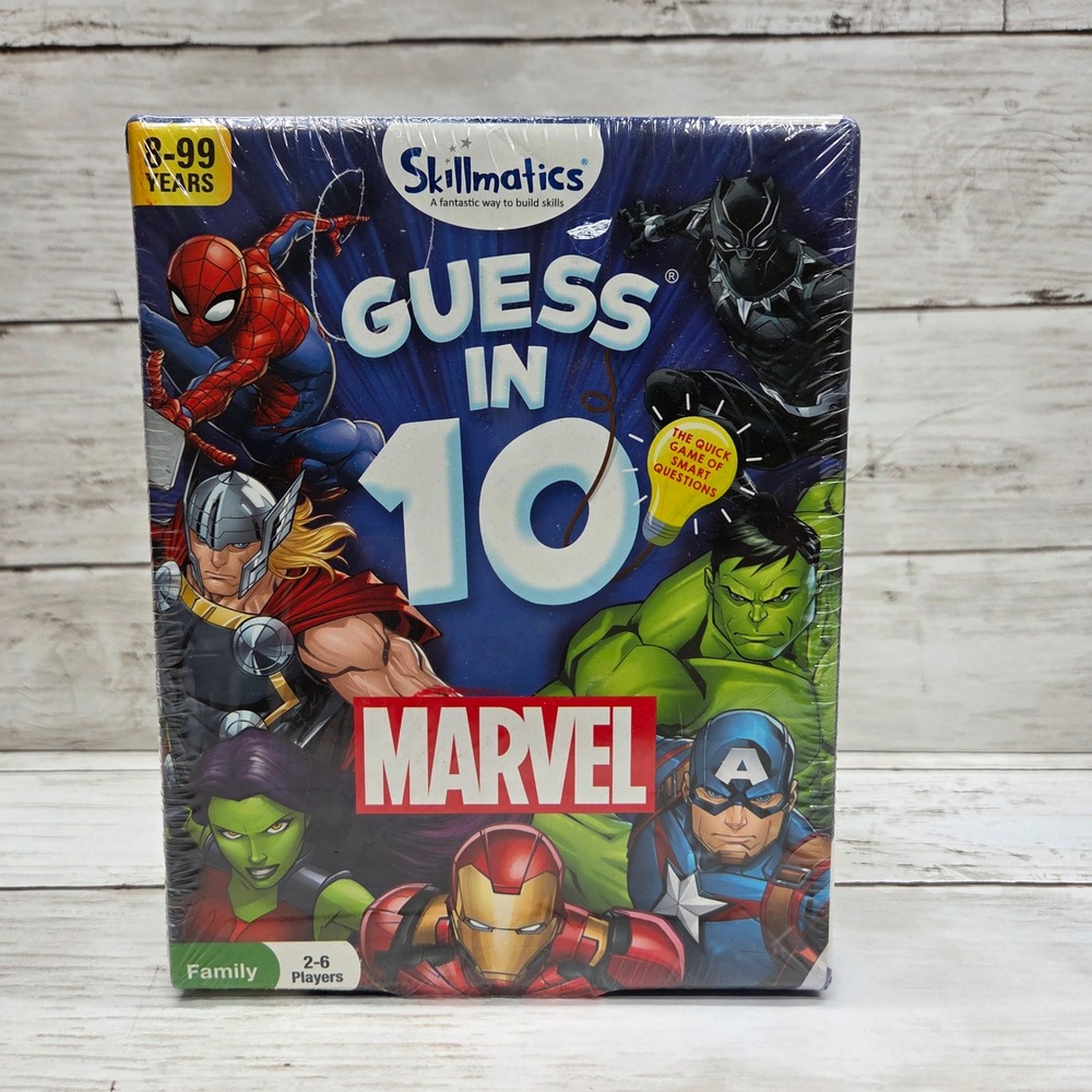 Guess in 10 Marvel Card Game Strategy Family Ages 8+ Skillmatics New